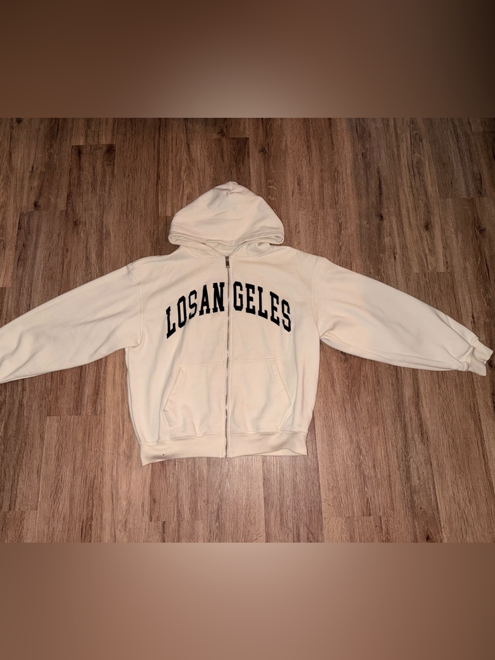 PacSun Cream Los Angeles Zip Hoodie for Kids